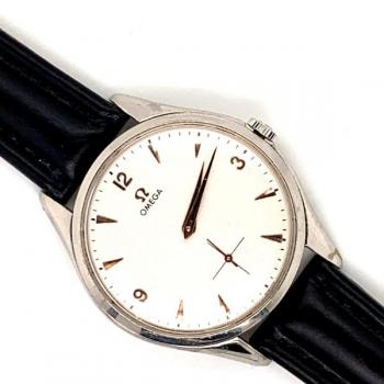 Armbanduhr - Leder, Stahl - 1950